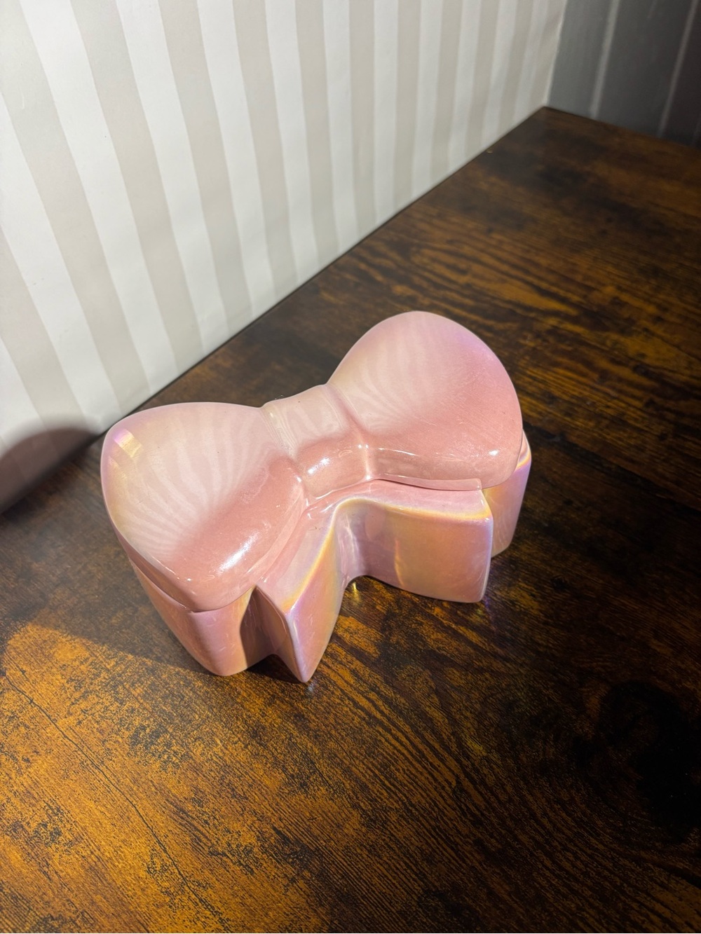 Pink Bow Trinket Box - Home Accessory